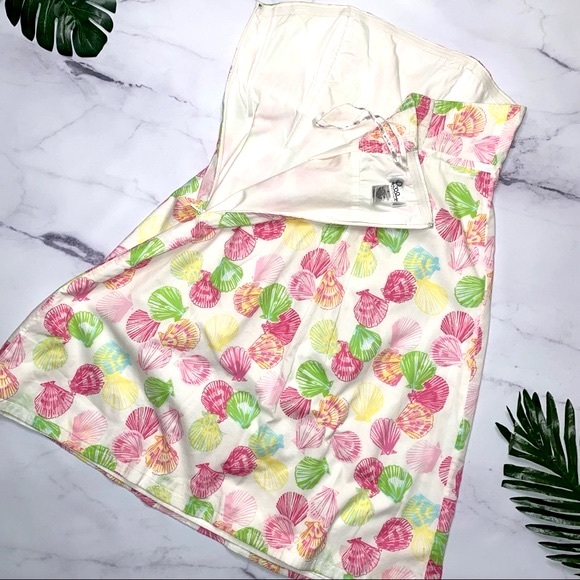 VTG Lilly Pulitzer Strapless Dress Clam Digger Print - Picture 5 of 6
